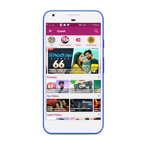 Android application QueekPlay screenshort