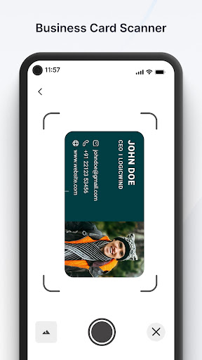 Android application ContactBook and Card scanner screenshort