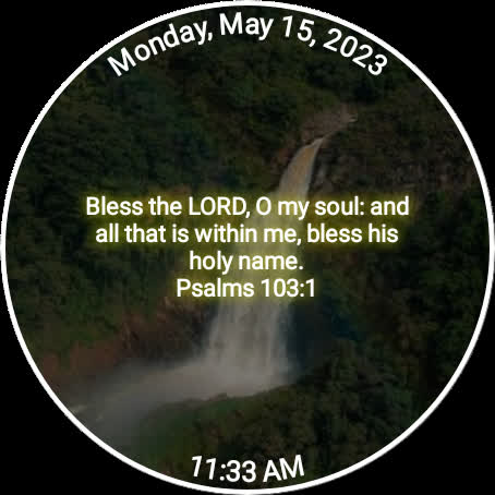 Android application Bless the Lord Watch Face screenshort