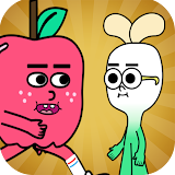 apple and onion running game icon