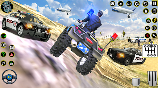 Police Game ATV Quad Bike