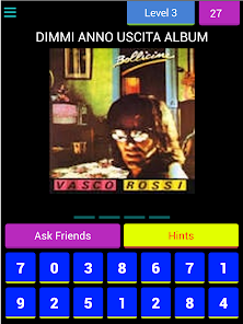 Immagine dello schermo 16 Vasco album quiz android
