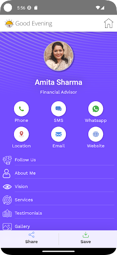 Android application Amita sharma screenshort