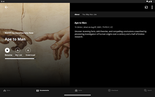 Screenshot of HISTORY Vault