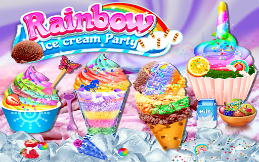 Android application Rainbow Ice Cream Party screenshort