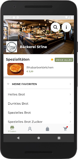 Android application Bäckerei St’ine screenshort