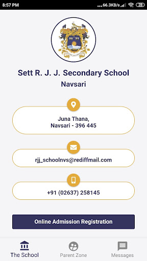 Android application Sett RJJ Secondary School, Nav screenshort