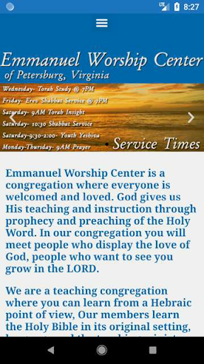 Android application Emmanuel Worship Center screenshort