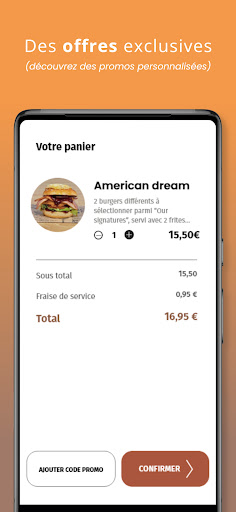 Android application Grat'in burger screenshort