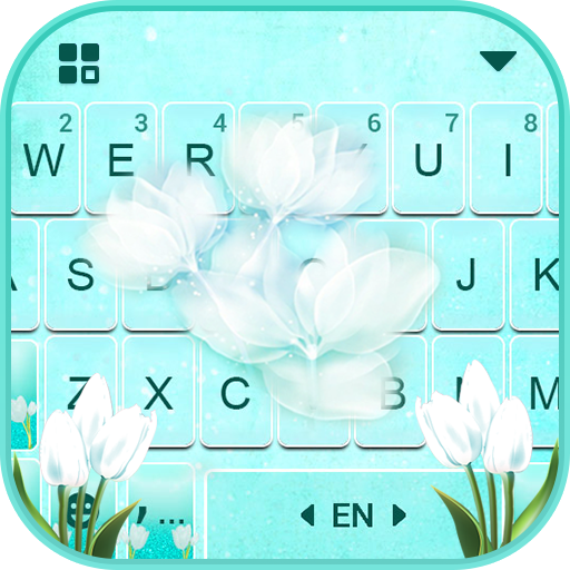 Cyan Tulips Keyboard Theme  Icon