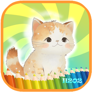 Cute Kitten Coloring Page. apk