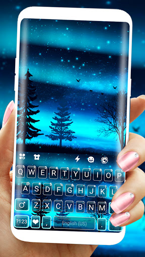Aurora Skies Keyboard Backgrou Screen 2