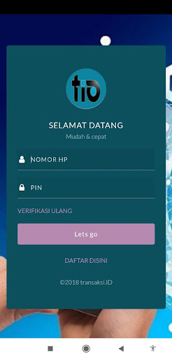 Android application transaksiID screenshort