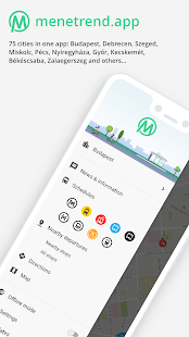 menetrend.app - Public Transit Screenshot