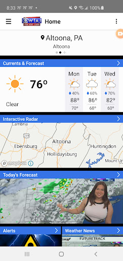 Android application WTAJ Your Weather Authority screenshort