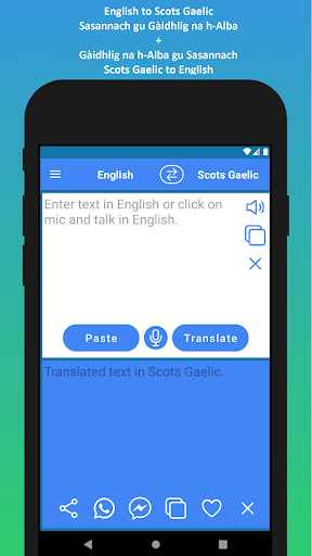 Android application English Scots Gaelic Translate screenshort