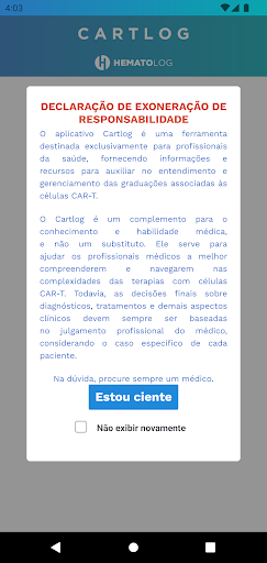 Android application Cartlog Terapia Celular screenshort