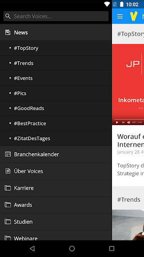 VOICES App Screen 2