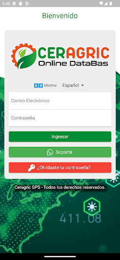 Android application Ceragric Databas GPS screenshort