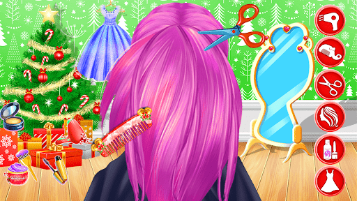 Android application Christmas Girls Hair Spa Salon screenshort