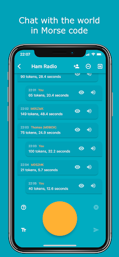 Screenshot of Morse Chat: Talk in Morse Code