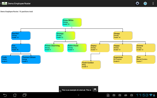 Org Charts Screen 3