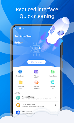 Android application TotokooClean screenshort