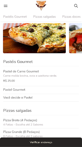 Android application Pizzaria Donna Galega screenshort