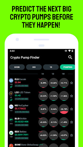 Crypto Pump Finder for Bitcoin Screen 2