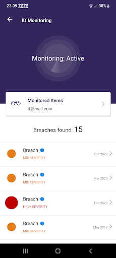 Android application Kinetic Secure screenshort