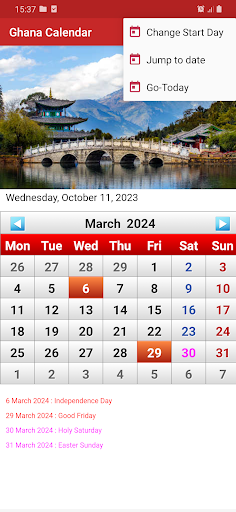 Ghana Calendar 2024 Screen 3