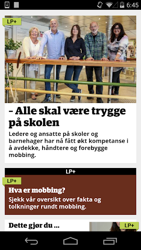 Android application Lierposten screenshort