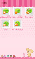 screenshot of GO SMS Pro Pink Sweet theme