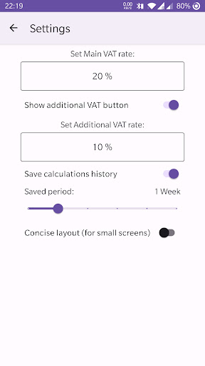 VAT Calculator Screen 3