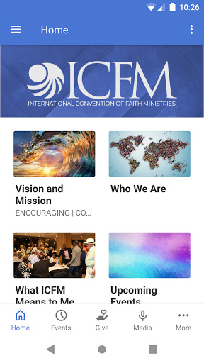 Android application ICFM App screenshort