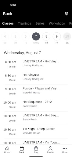 Screenshot of Ember Hot Yoga
