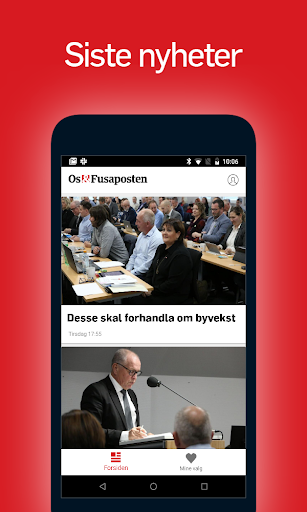 Android application Os og Fusaposten screenshort
