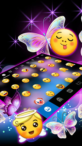 Neon Butterfly Theme Screenshot 2 - AppWisp.com