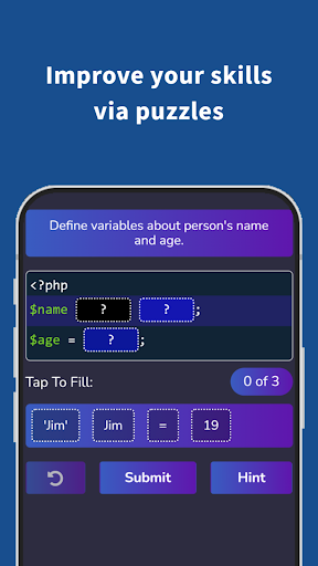 PHP Champ: Learn programming Screen 2