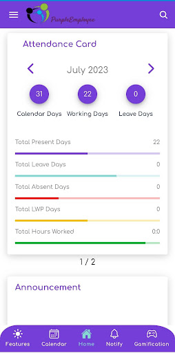 PurpleEmployee Screen 2