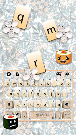 Floral Batik Pattern Keyboard Screen 2