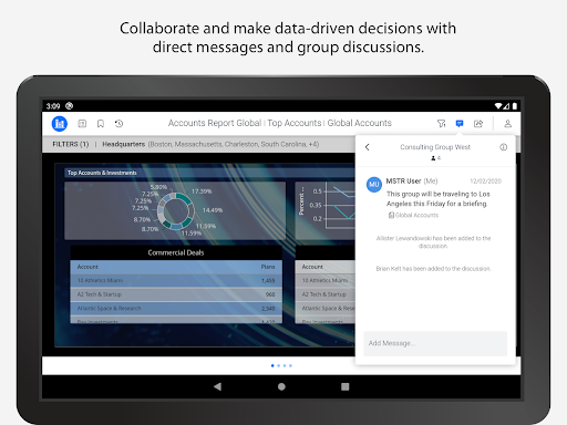 Screenshot of MicroStrategy Library
