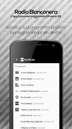 Radio Bianconera Screen 2