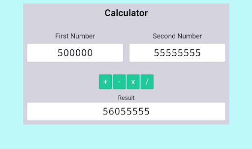Android application Calculator screenshort