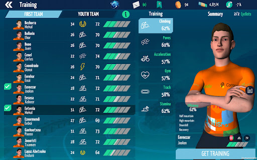 Screenshot of Live Cycling Manager Pro 2024