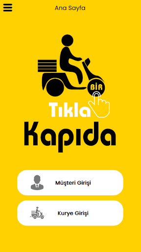 Android application Bir Tıkla Kapıda screenshort
