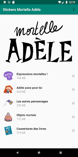 Android application Stickers Mortelle Adèle screenshort