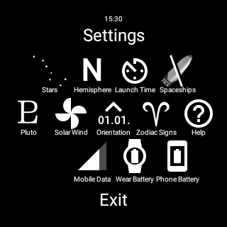 Space Watchface and Widget Screenshot