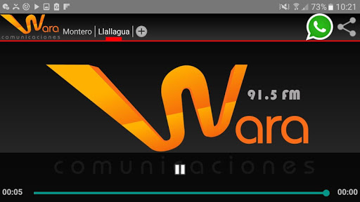 Android application Wara Comunicaciones screenshort