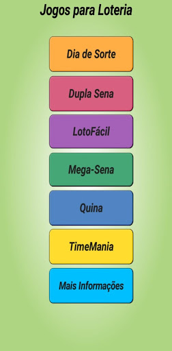 Android application Jogos da Loteria screenshort